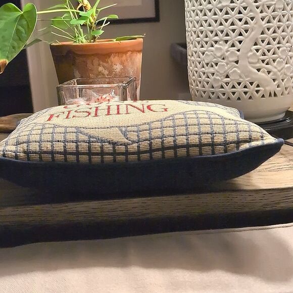 Gone Fishing Small Tapestry Accent Pillow - Picture 4 of 8